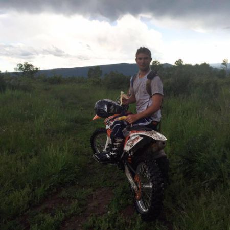 Liam Costner took a picture as he sat on his bike